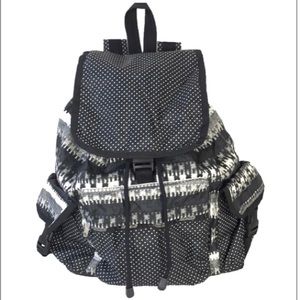 Lesportsac Voyager backpack nylon black/white/gray print